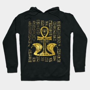 Egyptian cross ankh with Uraeus the Cobra Hoodie